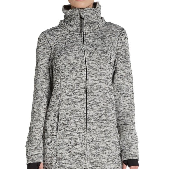 Calvin Klein Jackets & Blazers - Calvin Klein Marled Hooded Performance Jacket in Black Cloud - Like new!